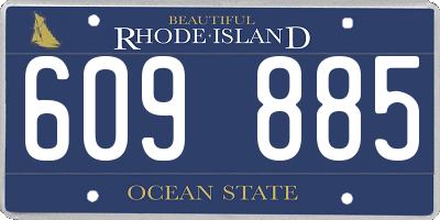 RI license plate 609885