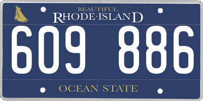 RI license plate 609886