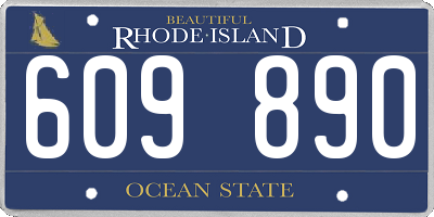 RI license plate 609890