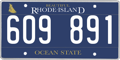 RI license plate 609891