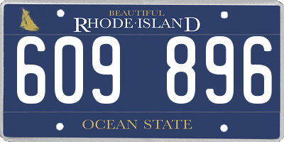 RI license plate 609896