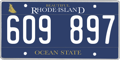 RI license plate 609897