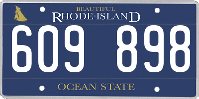 RI license plate 609898