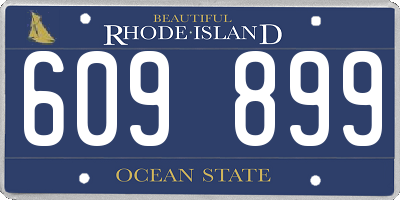 RI license plate 609899