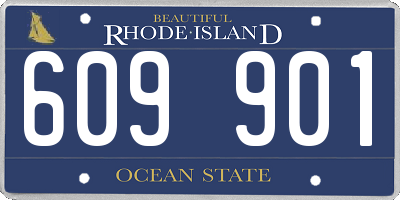RI license plate 609901