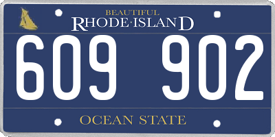 RI license plate 609902