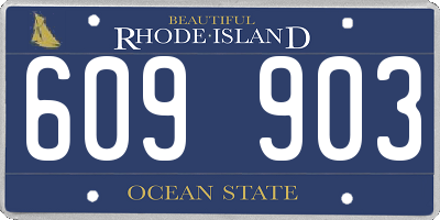 RI license plate 609903