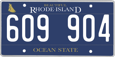 RI license plate 609904