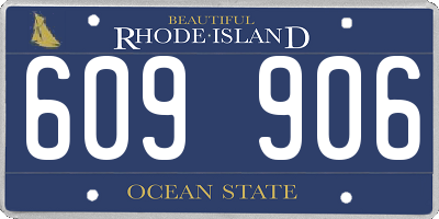RI license plate 609906
