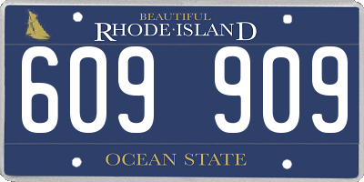 RI license plate 609909