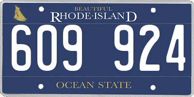 RI license plate 609924