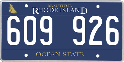 RI license plate 609926