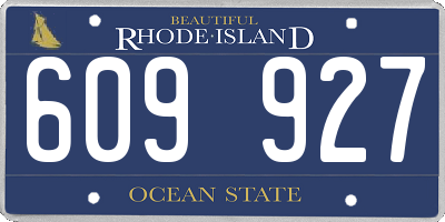 RI license plate 609927