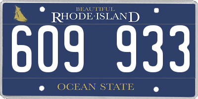 RI license plate 609933