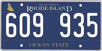 RI license plate 609935