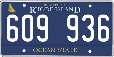 RI license plate 609936