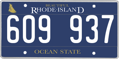 RI license plate 609937