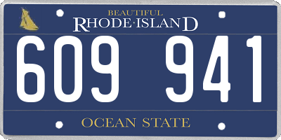 RI license plate 609941