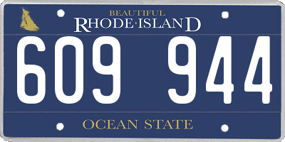 RI license plate 609944