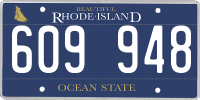 RI license plate 609948