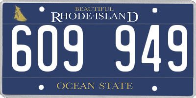 RI license plate 609949