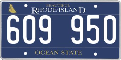 RI license plate 609950