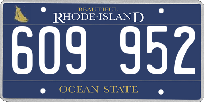 RI license plate 609952