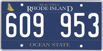 RI license plate 609953