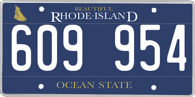 RI license plate 609954