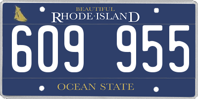 RI license plate 609955