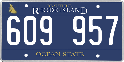 RI license plate 609957