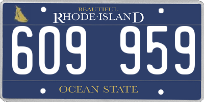 RI license plate 609959
