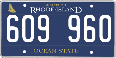 RI license plate 609960