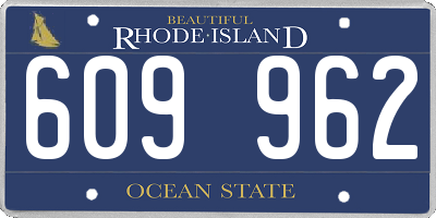 RI license plate 609962