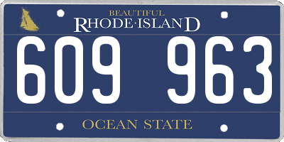 RI license plate 609963