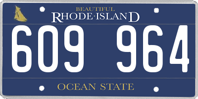 RI license plate 609964