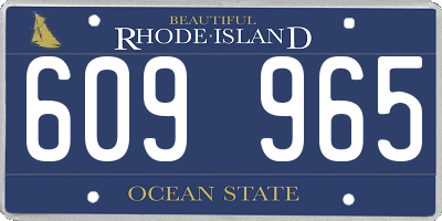 RI license plate 609965