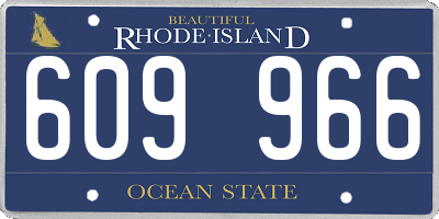 RI license plate 609966