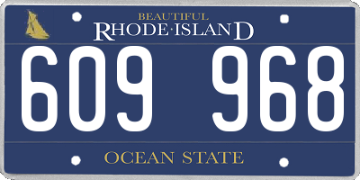 RI license plate 609968