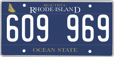 RI license plate 609969