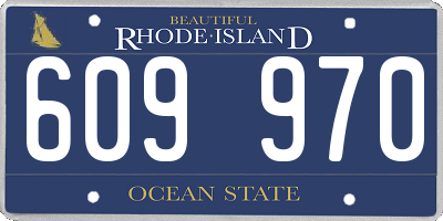 RI license plate 609970