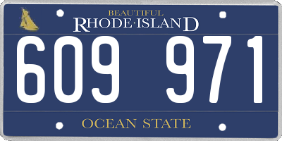 RI license plate 609971
