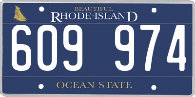RI license plate 609974