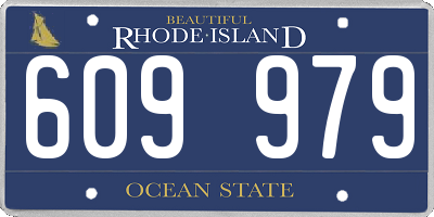 RI license plate 609979