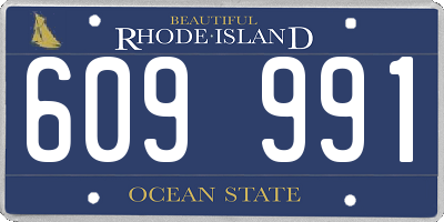 RI license plate 609991