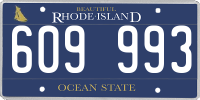 RI license plate 609993