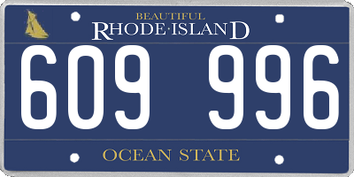 RI license plate 609996