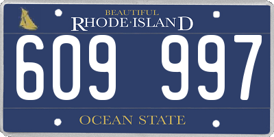 RI license plate 609997