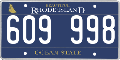 RI license plate 609998