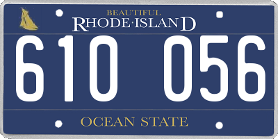 RI license plate 610056